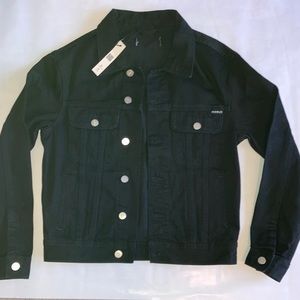 Black denim jacket